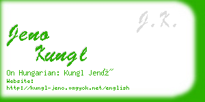 jeno kungl business card